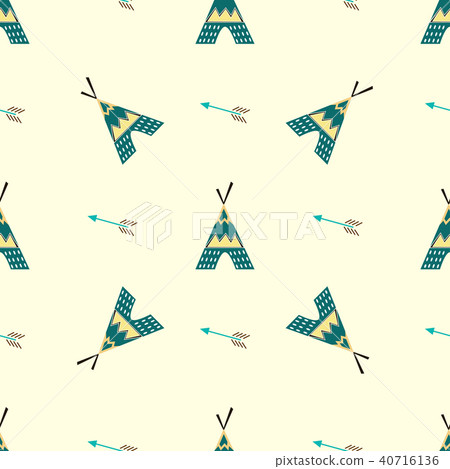 Teepee style background. Teepee style background. 40716136