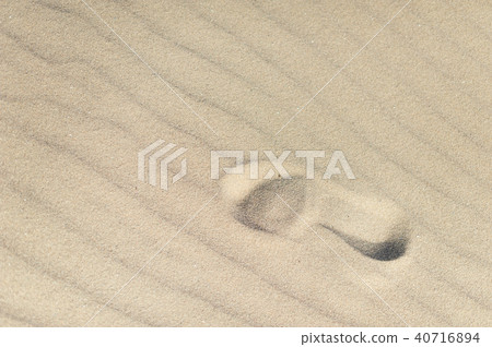 Footprint on the sand of a beach Footprint on the sand of a beach 40716894