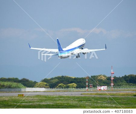After airplane takeoff After airplane takeoff 40718083