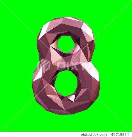 Number 8 eight in low poly style isolated on... - Stock Illustration ...