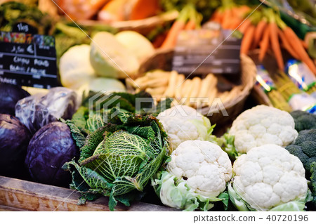 Fresh bio vegetables on farmer market Fresh bio vegetables on farmer market 40720196