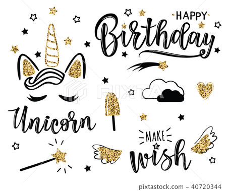 Vector illustration of a Happy Birthday set Vector illustration of a Happy Birthday set 40720344