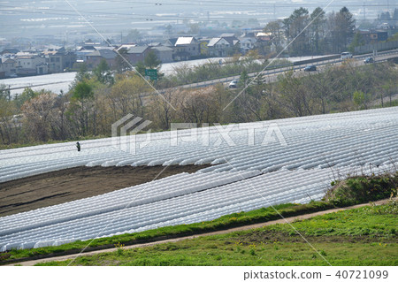 在北海道北海道的高地領域拍攝乙烯基房屋的景觀 40721099