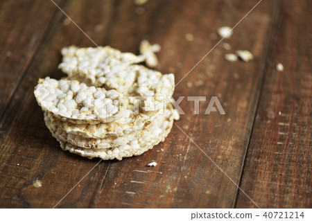 puffed rice cakes on a table puffed rice cakes on a table 40721214