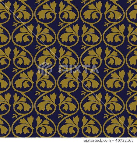Antique gold retro pattern seamless background Antique gold retro pattern seamless background 40722163