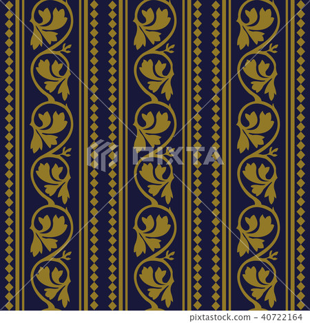 Antique gold retro pattern seamless background Antique gold retro pattern seamless background 40722164