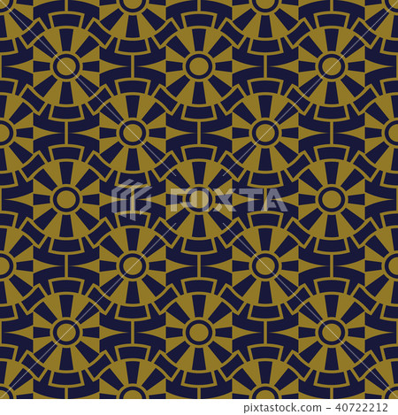 Antique gold retro pattern seamless background 40722212
