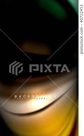 Abstract wave lines fluid rainbow style color stripes on black background Abstract wave lines fluid rainbow style color stripes on black background 40722453