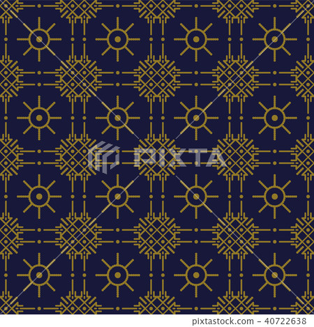 Antique gold retro pattern seamless background 40722638