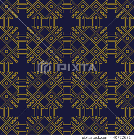 Antique gold retro pattern seamless background 40722681