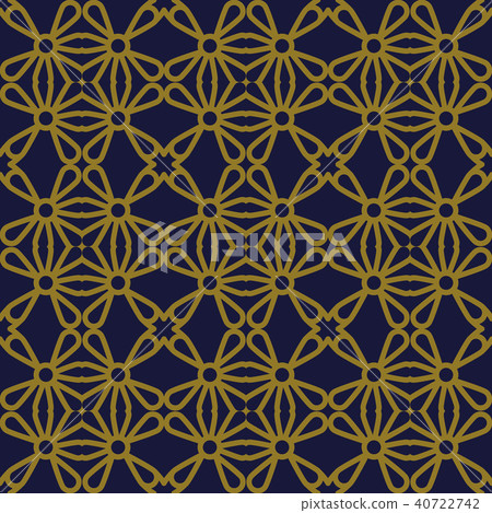 Antique gold retro pattern seamless background 40722742