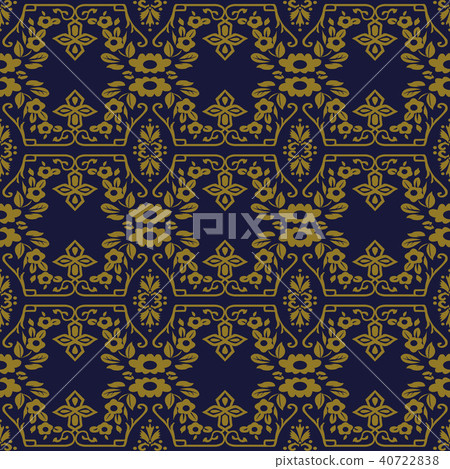 Antique gold retro pattern seamless background 40722838