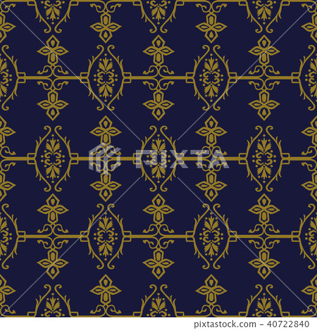 Antique gold retro pattern seamless background 40722840