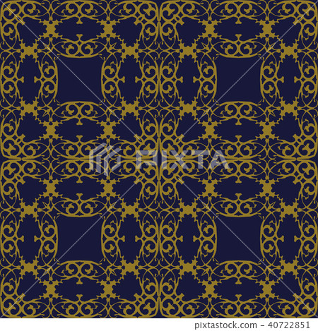 Antique gold retro pattern seamless background 40722851