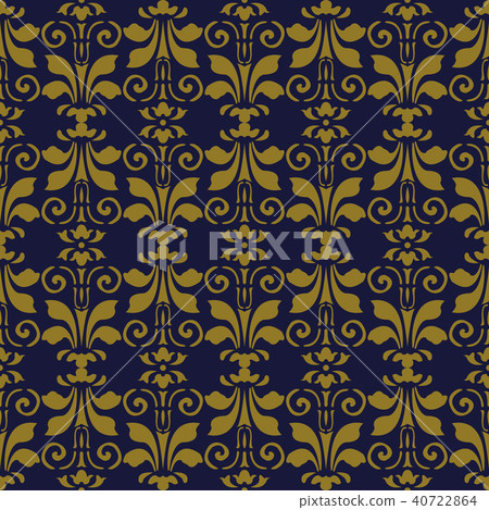 Antique gold retro pattern seamless background 40722864