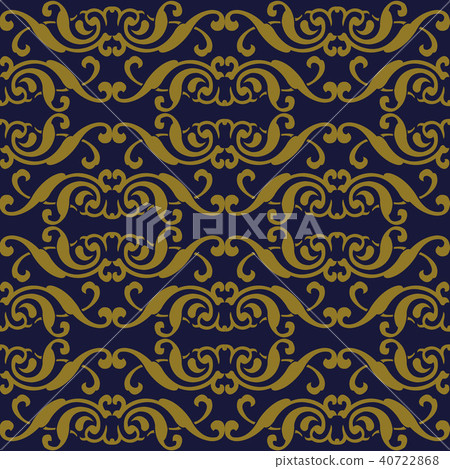 Antique gold retro pattern seamless background 40722868