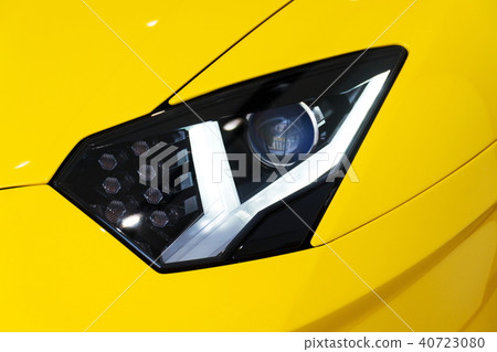 Headlight detail on sports car, Lamborghini - Stock Photo [40723080] - PIXTA