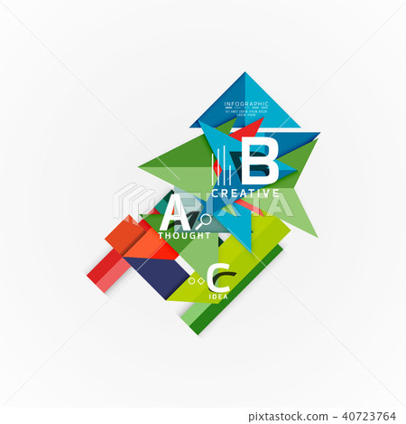 Abstract geometric option infographic banners, a b c steps process Abstract geometric option infographic banners, a b c steps process 40723764