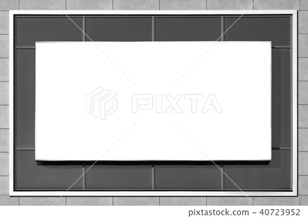 Blank horizontal billboard against a blue sky. Blank horizontal billboard against a blue sky. 40723952