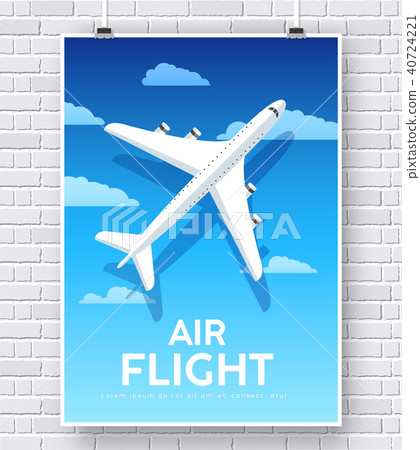 Air flight plane with house home illustration 40724221