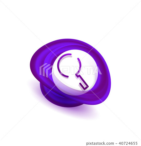 Search magnifyier web button, magnify icon. Modern magnifying glass sign, web site design or mobile 40724655