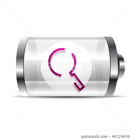 Search magnifyier web button, magnify icon. Modern magnifying glass sign, web site design or mobile 40724656