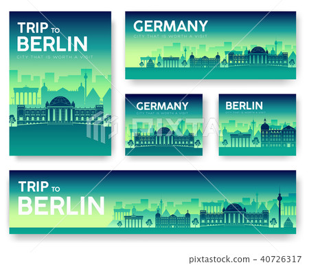 Germany landscape vector banners set.Vector design 40726317