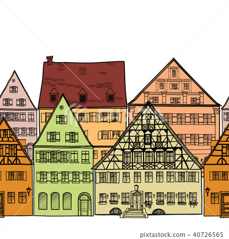City skyline seamless pattern buildings background City skyline seamless pattern buildings background 40726565