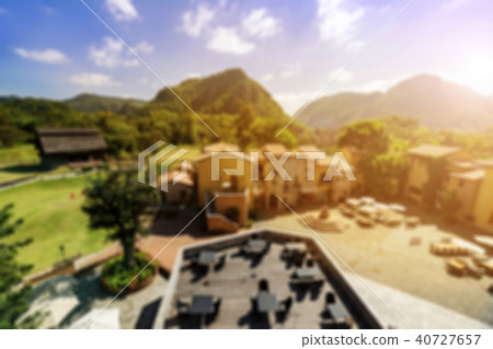 Blurry photo of Italian village in the mountain Blurry photo of Italian village in the mountain 40727657