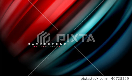 Abstract wave lines fluid rainbow style color stripes on black background Abstract wave lines fluid rainbow style color stripes on black background 40728339