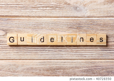 Guidelines word written on wood block. Guidelines word written on wood block. 40728350
