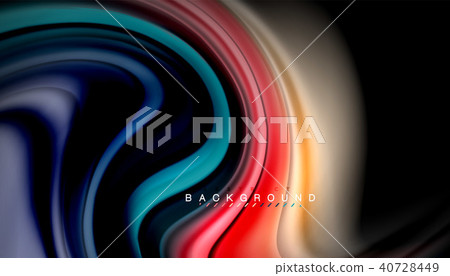 Fluid mixing colors, vector wave abstract background Fluid mixing colors, vector wave abstract background 40728449