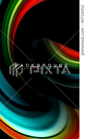 Fluid mixing colors, vector wave abstract background 40728452