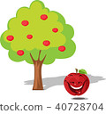 Apple falling from tree  40728704