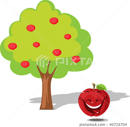 Apple falling from tree  40728704