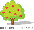 Apple tree flat design illustration isolated  40728707