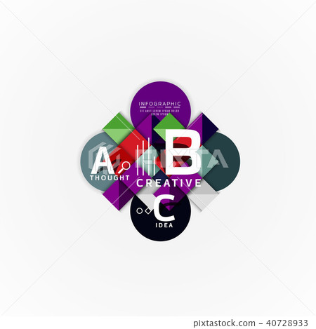 Abstract geometric option infographic banners, a b c steps process 40728933