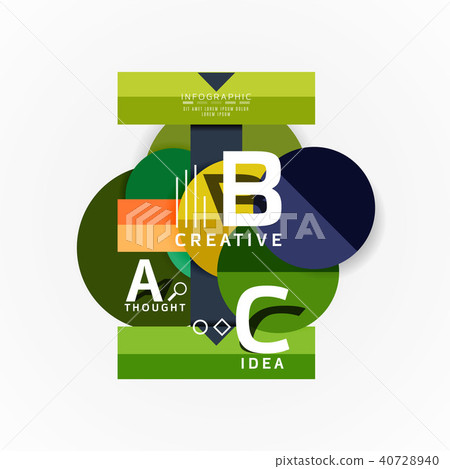 Abstract geometric option infographic banners, a b c steps process 40728940
