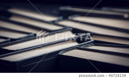 Hardcover books. Vintage. Toning. Background. Concept of education and wisdom. 40729139