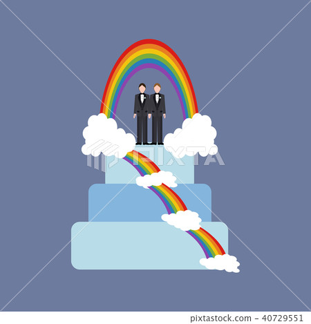 Same sex wedding cake 40729551
