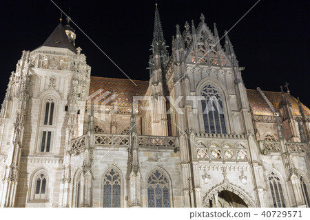 Night Cathedral of St. Elizabeth in Kosice. 40729571