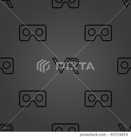 Seamless Vector Pattern With VR Logos - Stock Illustration [40729854 ...