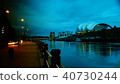 View of Newcastle at dusk, under the bridge 40730244