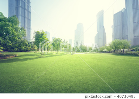 park in lujiazui financial center, Shanghai, China park in lujiazui financial center, Shanghai, China 40730493