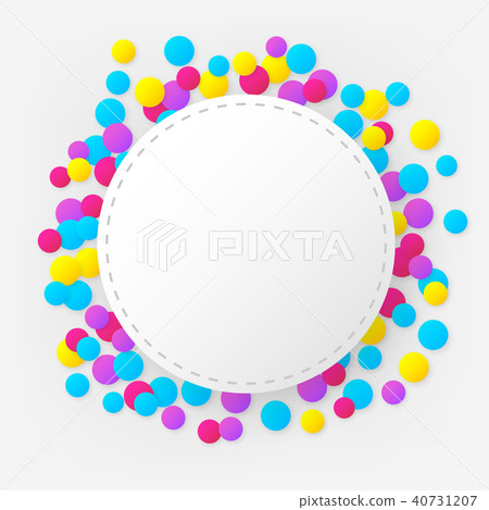 Round stitched colorful celebration background 40731207