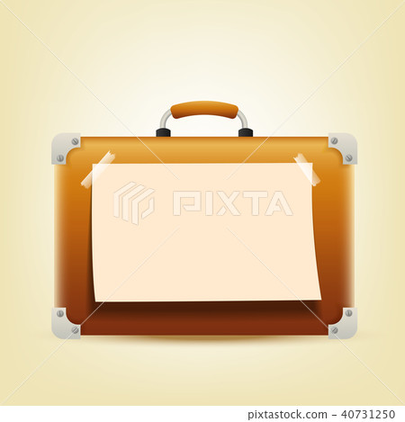 Briefcase holiday with sign paper Briefcase holiday with sign paper 40731250