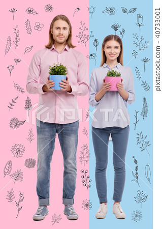 Experienced gardeners feeling happy while being at work 40733001