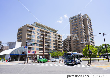 Nagoya City Chikusa district Urban scenery Jiyugaoka Station west intersection 40733936
