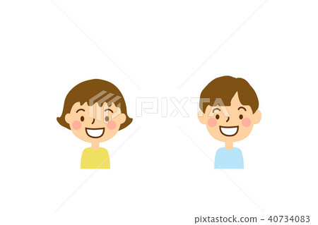 小學1歲兒童開口微笑胸部 40734083