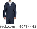a no face business man posing on white background 40734442